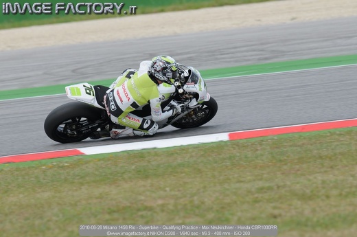 2010-06-26 Misano 1456 Rio - Superbike - Qualifyng Practice - Max Neukirchner - Honda CBR1000RR